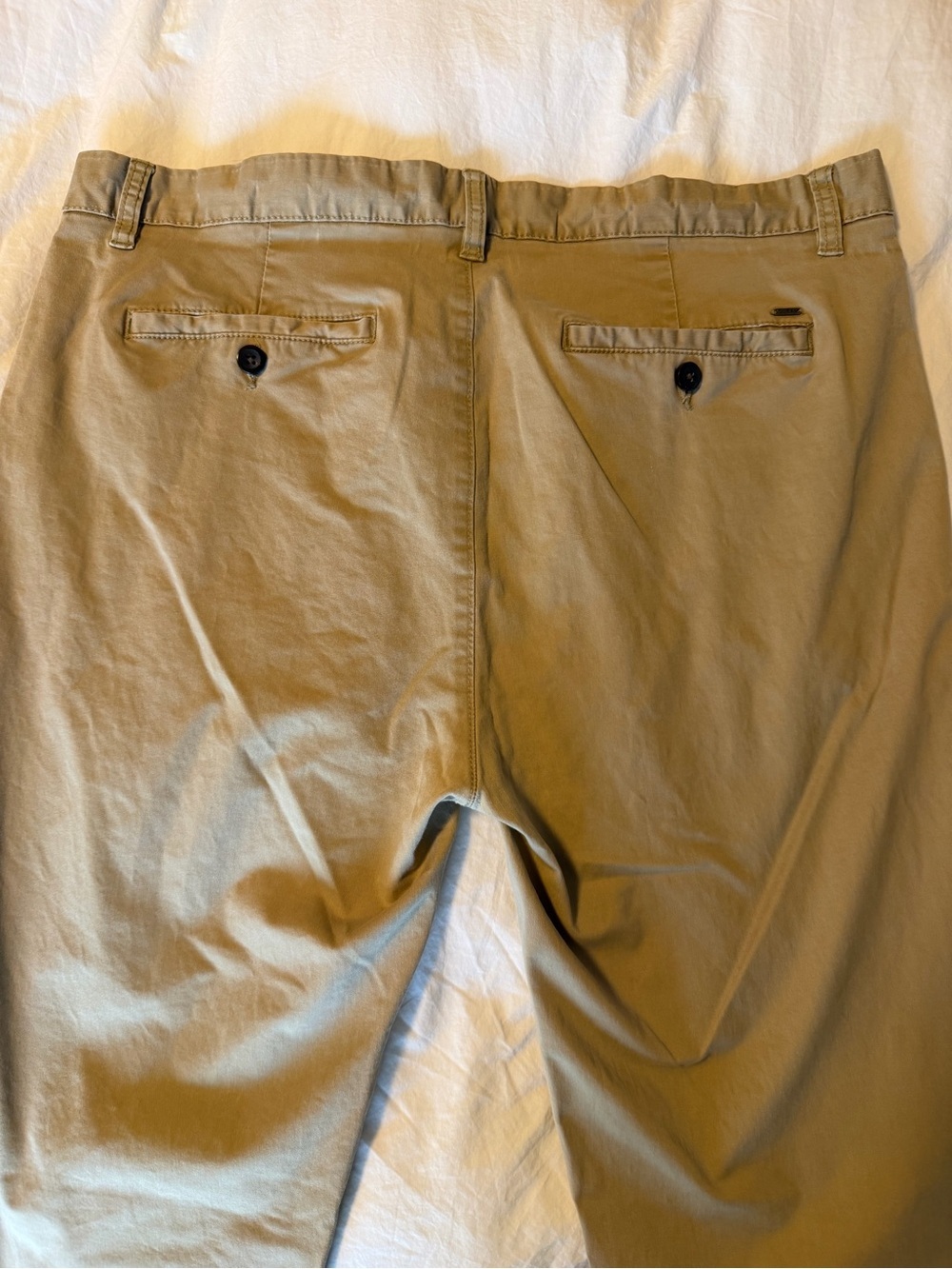 GUESS Men’s Chino Pants Size 36 Khaki Tan Casual Trousers - Picture 4 of 4